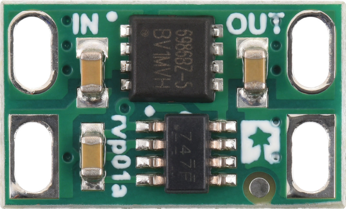 Ideal diode reverse voltage protector, side view
