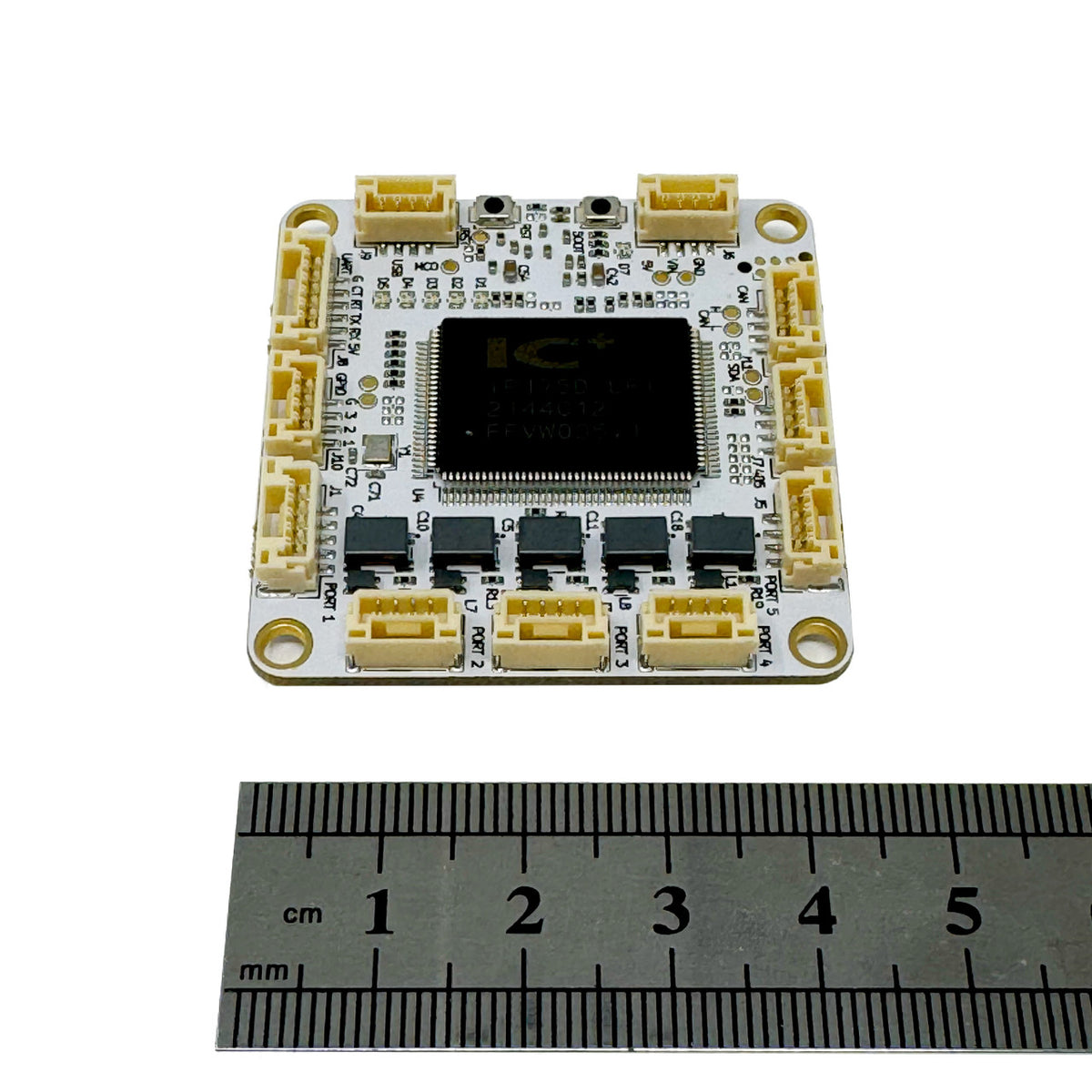 BotBlox DroneNet ל-Ardupilot ליד סרגל, מידות 44.5 מ"מ