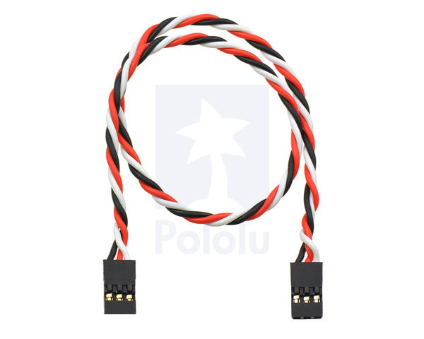 Twisted Servo Extension Cable 12" Female - Female