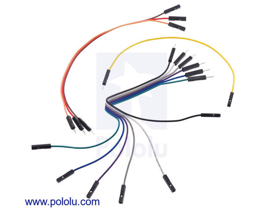 Ribbon Cable Premium Jumper Wires 10-Color F-F 12" (30 cm)
