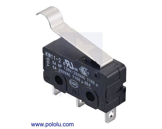 Snap-Action Switch with 18.5mm Bump Lever: 3-Pin, SPDT, 5A