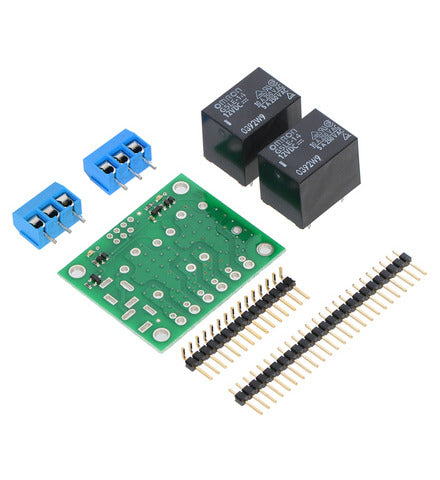 Pololu Basic 2-Channel SPDT Relay Carrier with 12VDC Relays (Partial Kit)