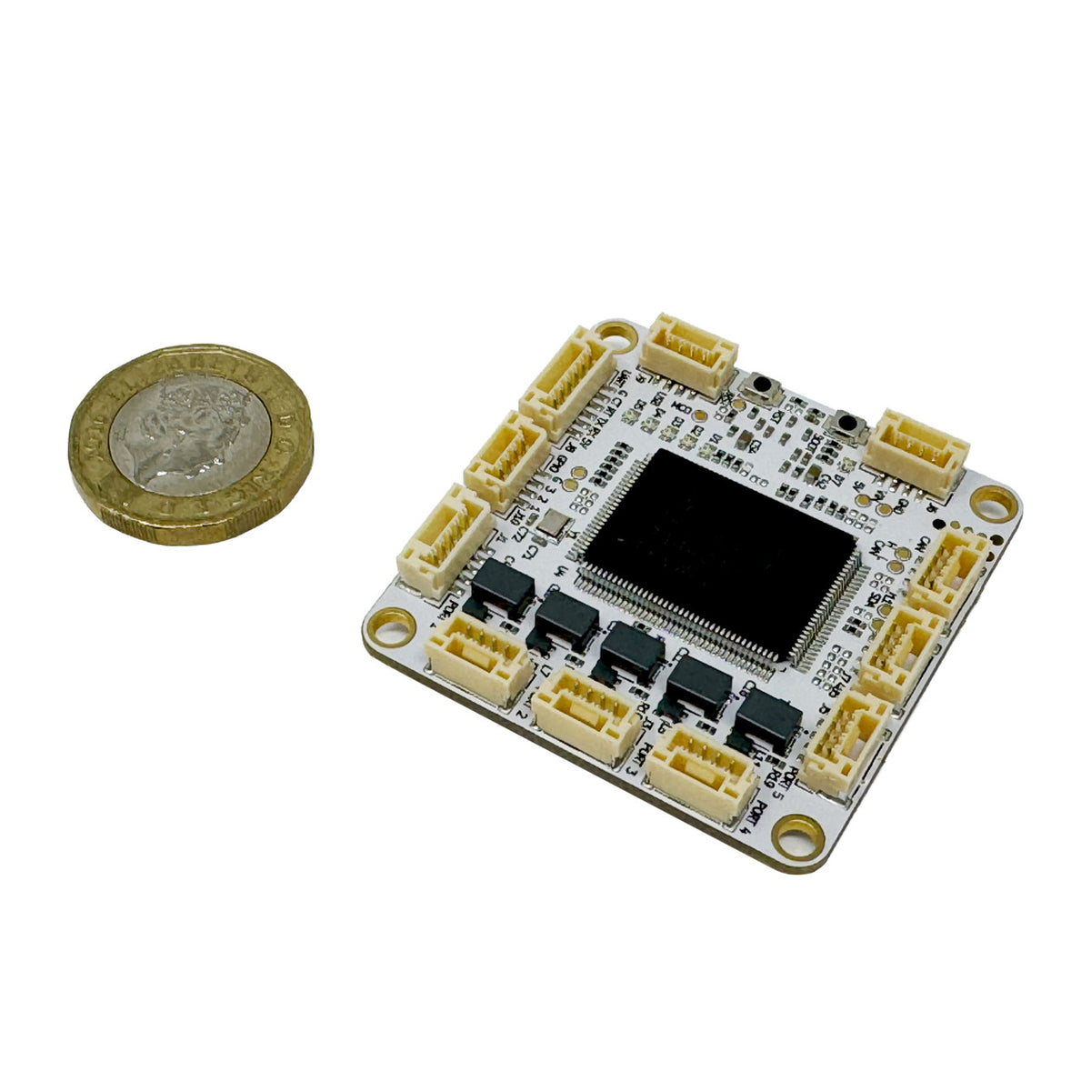 BotBlox DroneNet ל-Ardupilot ליד מטבע להשוואת גודל