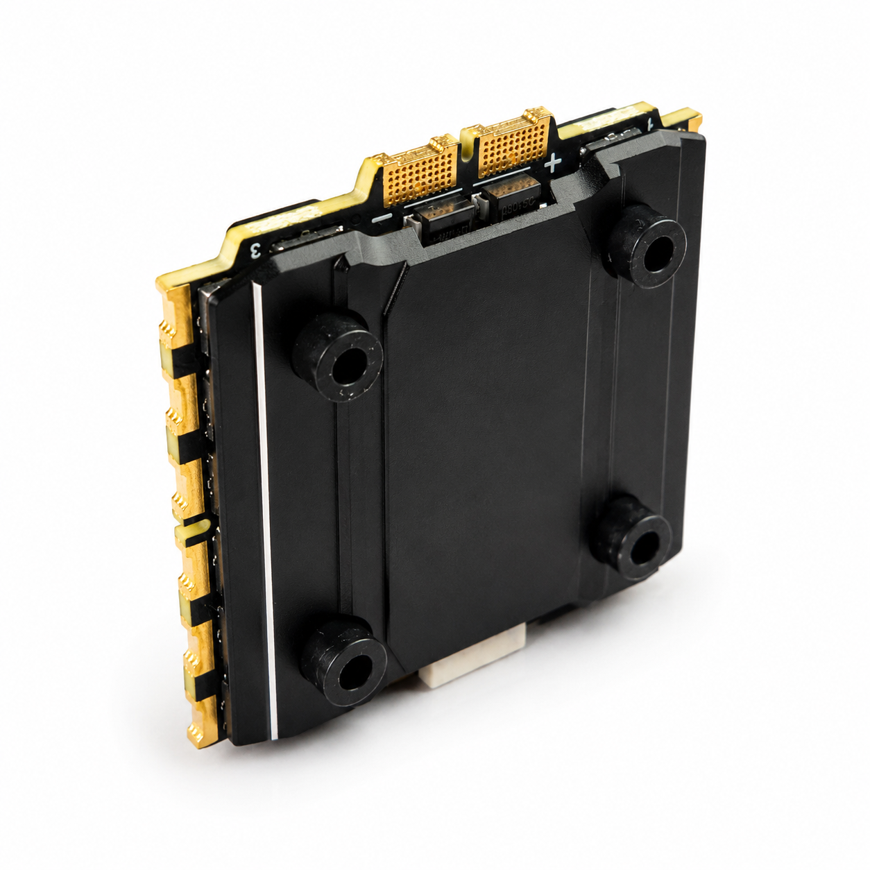 FlyFishRC 100A 4-in-1 ESC side view showing MOSFETs