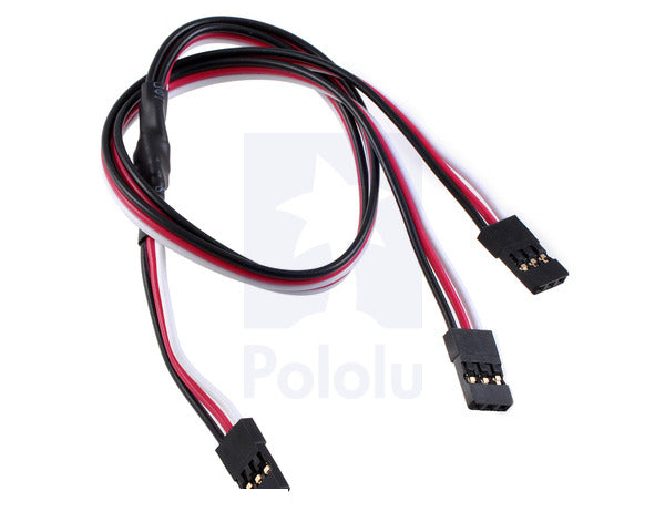 Servo Y Splitter Cable 12" Female - 2x Female