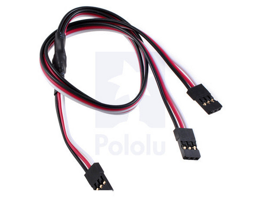 Servo Y Splitter Cable 12" Female - 2x Female