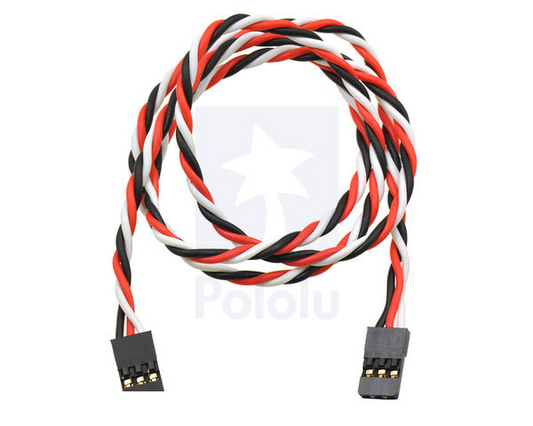 Twisted Servo Extension Cable 24" Female - Female