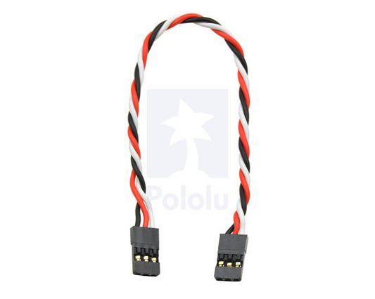 Twisted Servo Extension Cable 6" Female - Female