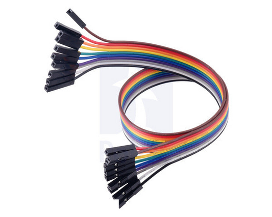 Ribbon Cable Premium Jumper Wires 10-Color F-F 12" (30 cm)